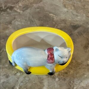 Target Yellow and White Cat Ring Holder. Cute.